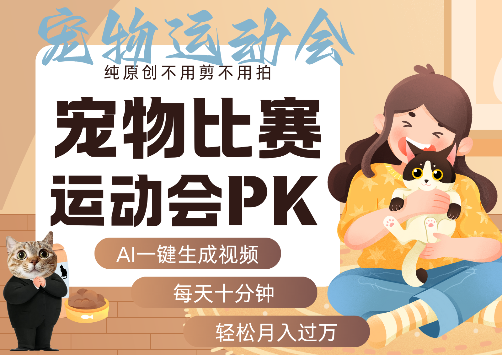 AI萌宠运动员跳水 射击 篮球 足球比赛 每天十分钟 附详细提示词文案库 代替做…-shlyzo