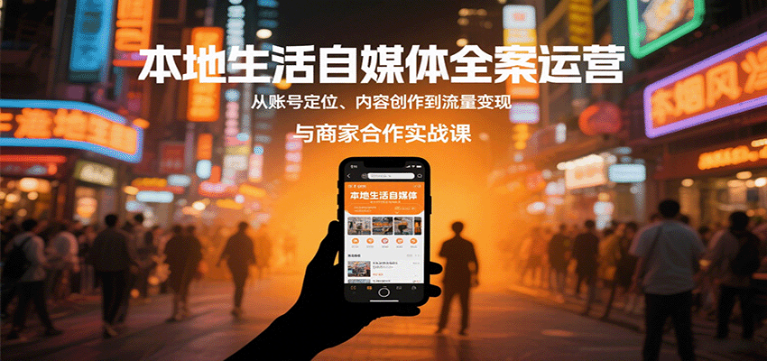 本地生活自媒体全案运营，从账号定位、内容创作到流量变现与商家合作实战课-shlyzo