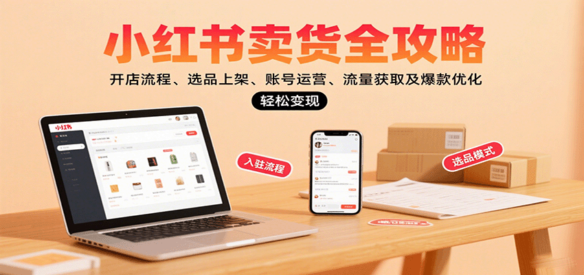 小红书卖货全攻略：开店流程、选品上架、账号运营、流量获取及爆款优化，轻松变现-shlyzo