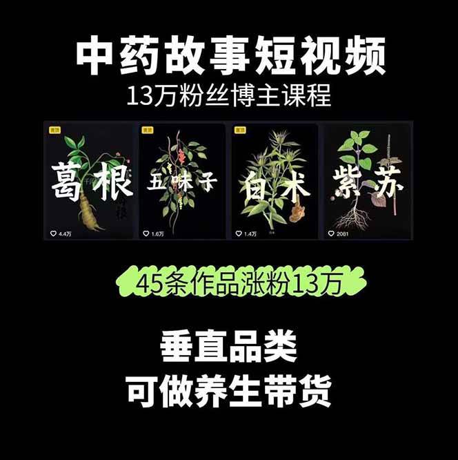 图片[2]-中药文化赛道：溯源故事开发，AI工具实战，平台运营，全方位解锁中医流量变现新路径-shlyzo
