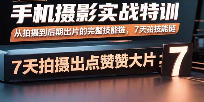 手机摄影实战特训，从拍摄到后期出片的完整技能链，7天拍出点赞大片-shlyzo