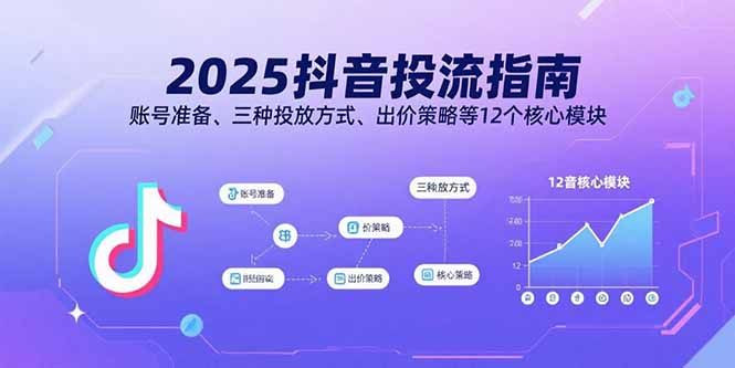 2025抖音投流指南，账号准备、三种投放方式、出价策略等12个核心模块-shlyzo