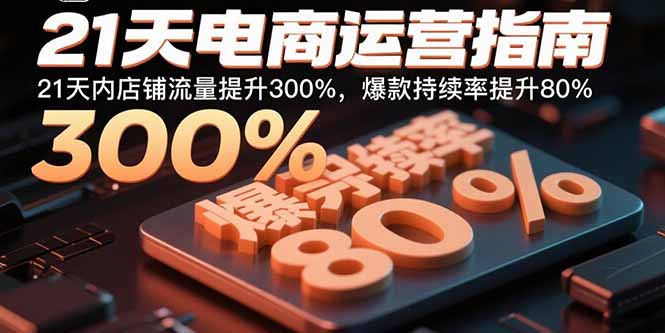 21天电商运营指南：21天内店铺流量提升300%，爆款持续率提升80%-shlyzo