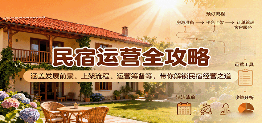 民宿运营全攻略：涵盖发展前景、上架流程、运营筹备等，带你解锁民宿经营之道-shlyzo