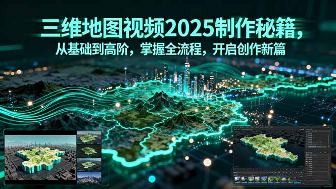 三维地图视频2025制作秘籍，从基础到高阶，掌握全流程，开启创作新篇-shlyzo