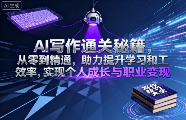 AI写作通关秘籍，从零到精通，助力提升学习和工作效率，实现个人成长与职业变现-shlyzo
