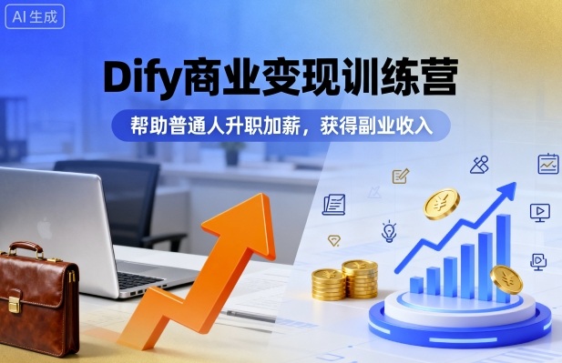 Dify商业变现训练营，帮助普通人升职加薪，获得副业收入-shlyzo