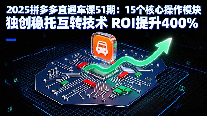 2025拼多多直通车课51期：15个核心操作模块 独创稳托互转技术 ROI提升400%-shlyzo