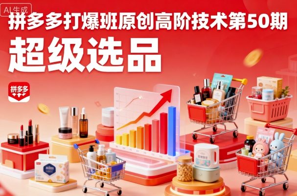 拼多多打爆班原创高阶技术第50期，超级选品-shlyzo