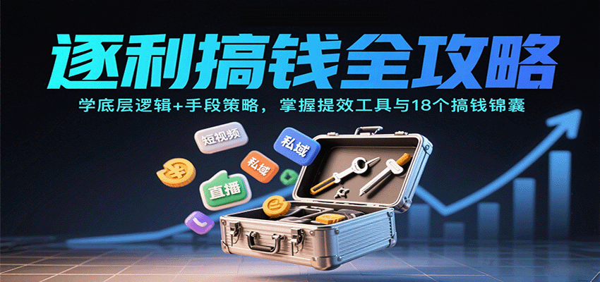 逐利搞钱全攻略：学底层逻辑+手段策略，掌握提效工具与18个搞钱锦囊-shlyzo
