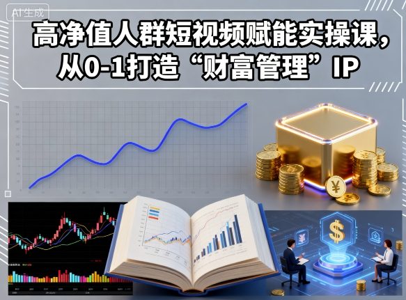 高净值人群短视频赋能实操课，从0-1打造“财富管理”IP-shlyzo