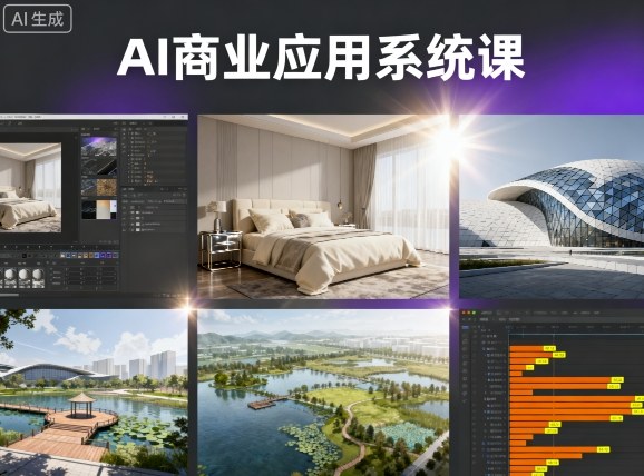 AI商业应用系统课，室内-软装-建筑-景观，智能设计+效果图+动画画实战-shlyzo