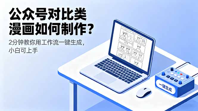 公众号对比类漫画如何制作？2分钟教你用工作流一键生成，小白可上手-shlyzo