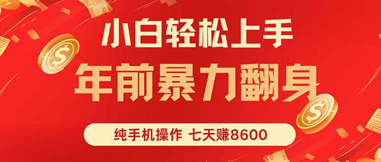 七天狂赚8600，小白纯手机操作，日入1000+-shlyzo