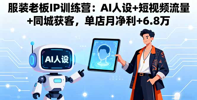 服装老板IP训练营：AI人设+短视频流量+同城获客，单店月净利+6.8万-shlyzo