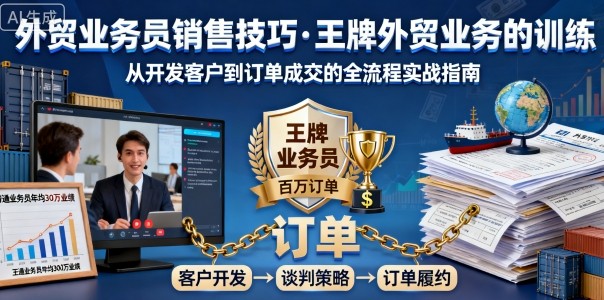 外贸业务员销售技巧，王牌外贸业务的训练-shlyzo