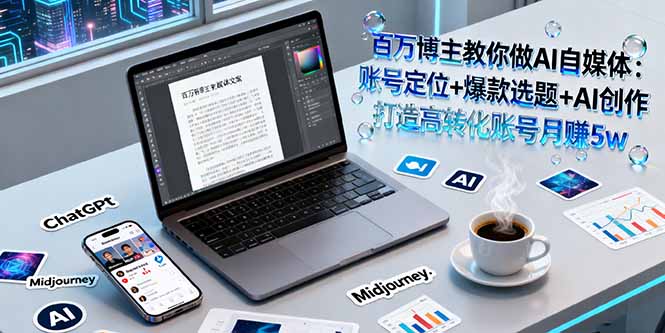 百万博主教你做AI自媒体：账号定位+爆款选题+AI创作 打造高转化账号月赚5w-shlyzo