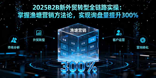 2025B2B新外贸转型全链路实操：掌握渔塘营销方法论，实现询盘量提升300%-shlyzo