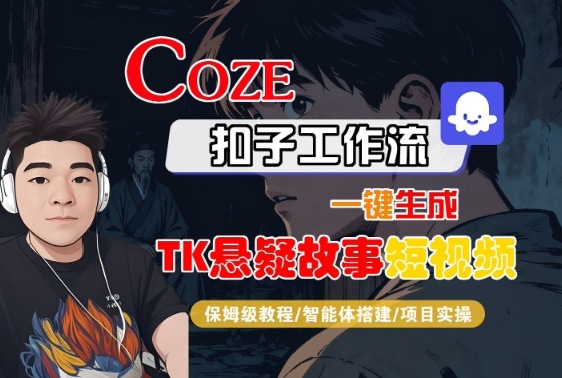 Coze扣子智能体工作流一键生成“TK悬疑故事“短视频，全流程保姆级教学-shlyzo