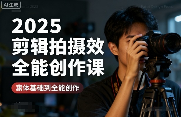 2025剪辑拍摄特效全能创作课，零基础到全能创作-shlyzo