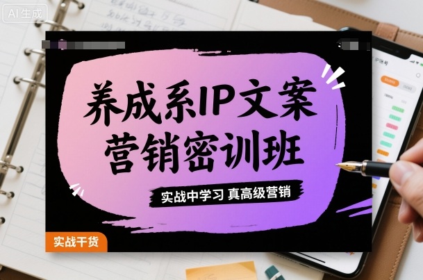养成系IP文案营销密训班，实战中学习真高级营销-shlyzo